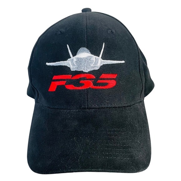 F35 Lightning II Hat Lockheed Martin Fighter‎ Jet Cap Otto Black Strapback